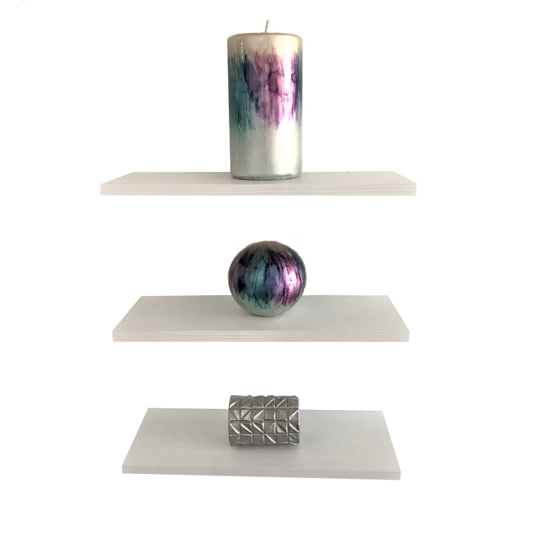 Set de 3 Repisas Flotantes Modernas de 40 cm x 15 cm Melamina Vintage