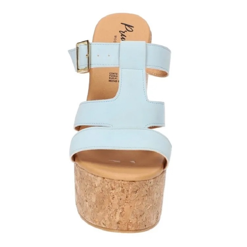 Sandalias Zapatos Mujer Tacon Zapatillas Plataforma 186 /z Azul