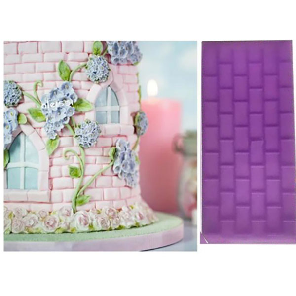 Molde Marcador Textura Ladrillo Tabique Pastel Fondant