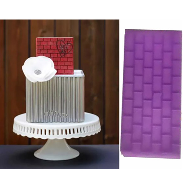 Molde Marcador Textura Ladrillo Tabique Pastel Fondant