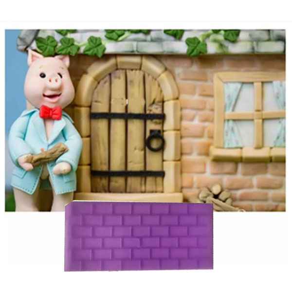 Molde Marcador Textura Ladrillo Tabique Pastel Fondant