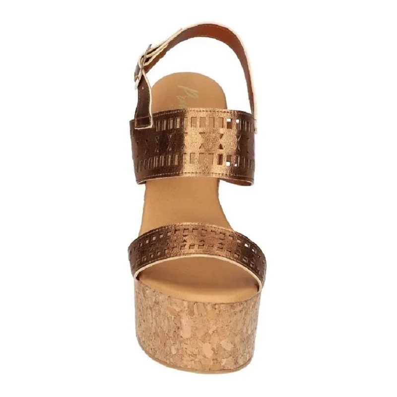 Sandalias Zapatos Mujer Tacon Zapatillas Plataforma 192 /z Dorado