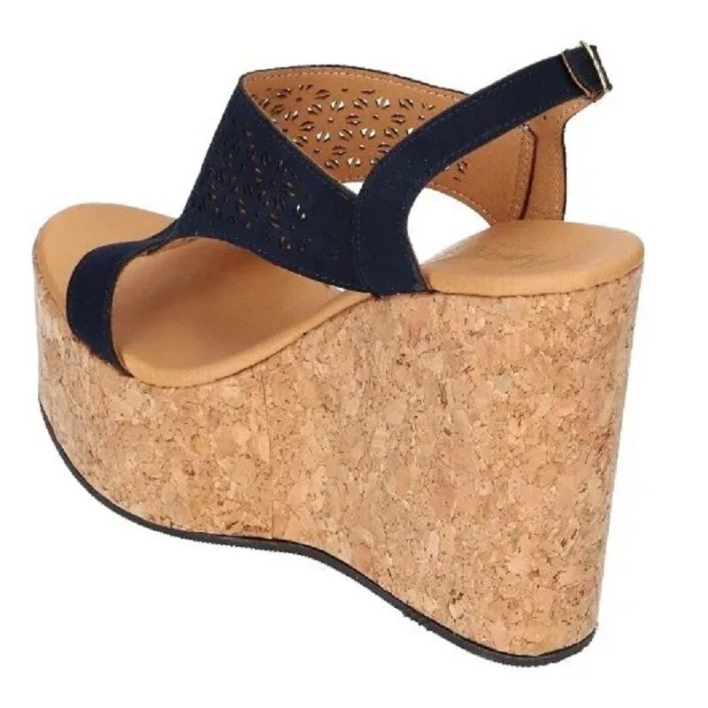 Sandalias Zapatos Mujer Tacon Zapatillas Plataforma 194 /z Marino