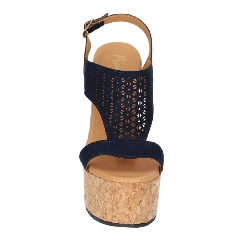 Sandalias Zapatos Mujer Tacon Zapatillas Plataforma 194 /z Marino