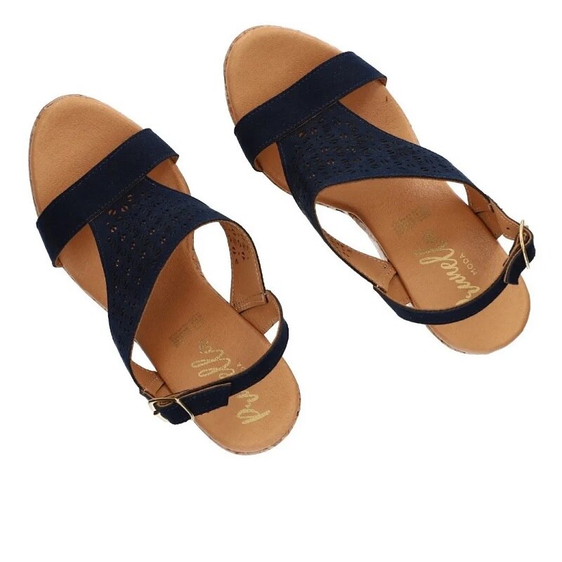 Sandalias Zapatos Mujer Tacon Zapatillas Plataforma 194 /z Marino