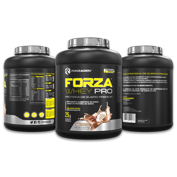 Proteína de Suero de Leche Forza whey Pro 5 lbs Forzagen Baja en Carbohidratos Sabor Choco coco