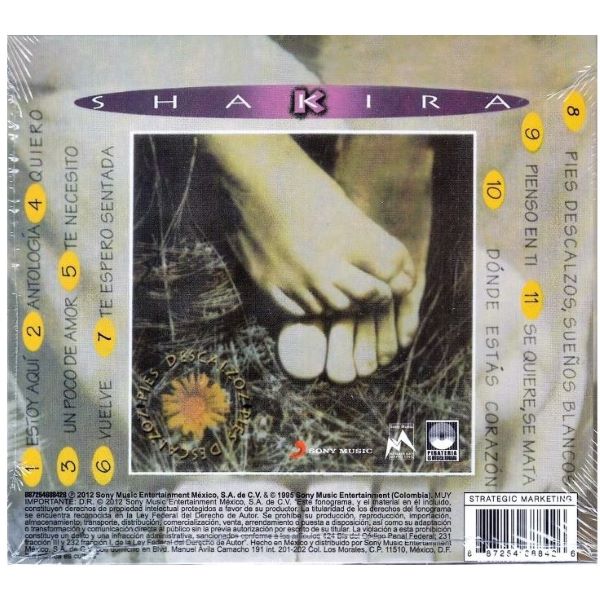 CD Shakira ~ Pies descalzos