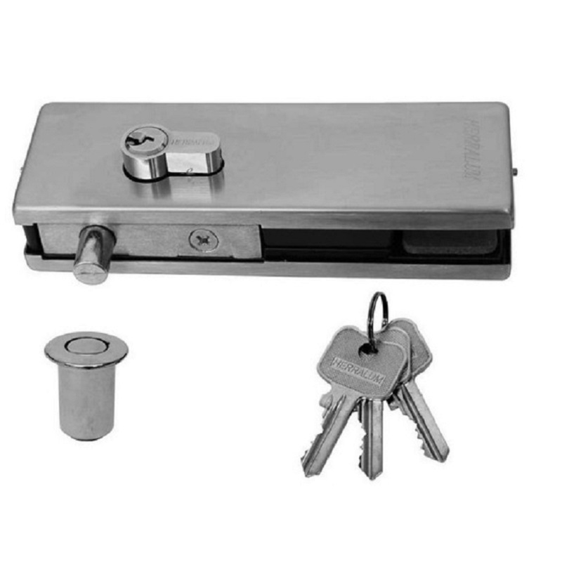 Chapa de Piso para Vidrio Templado Herralum Satín