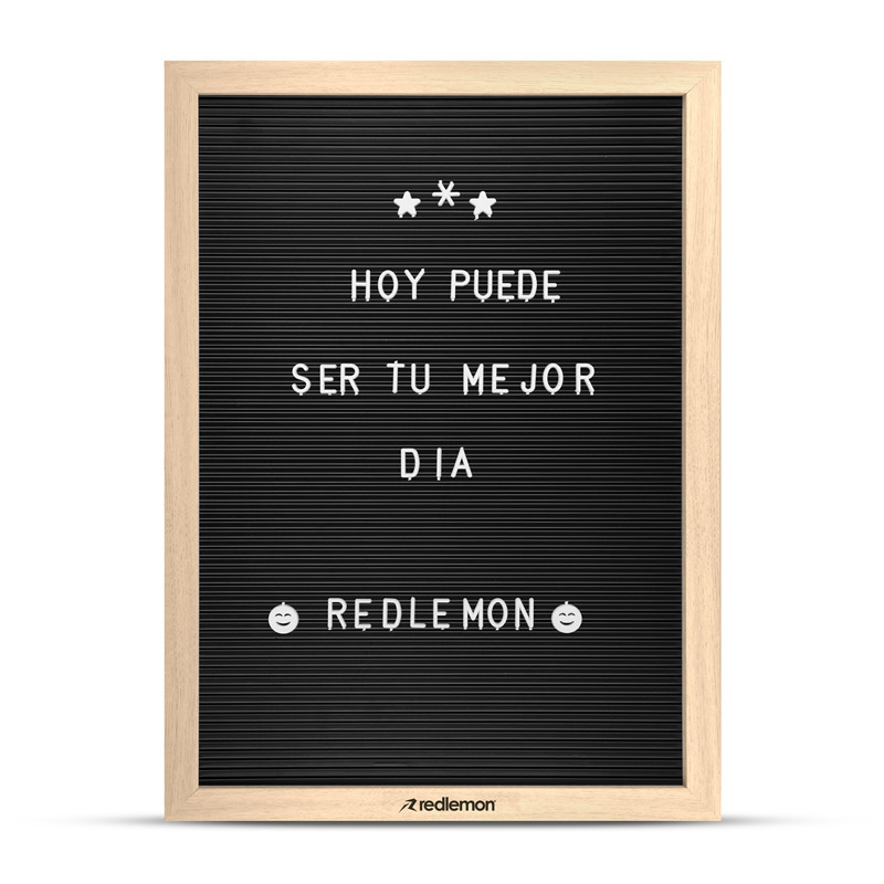 Pizarrón de Madera Vintage 340 Letras Intercambiables Redlemon