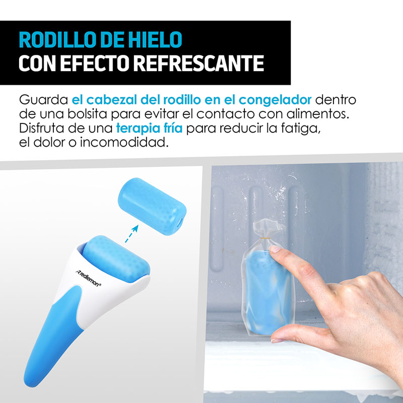 Masajeador Facial tipo Rodillo de Hielo para Masaje de Piel Redlemon