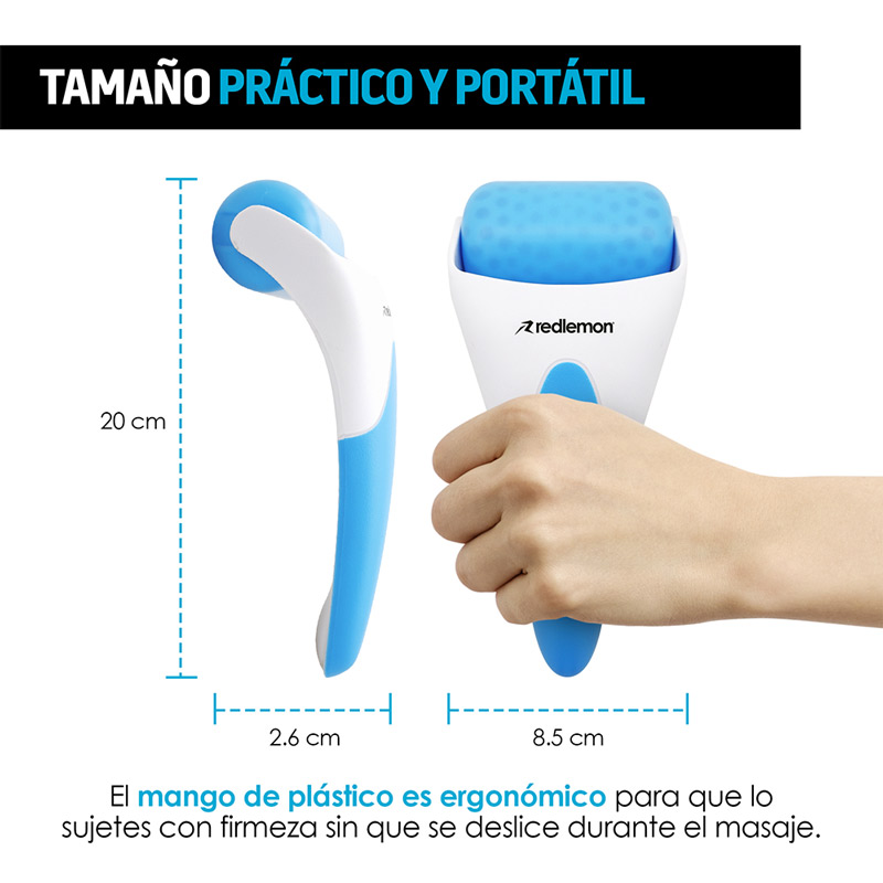 Masajeador Facial tipo Rodillo de Hielo para Masaje de Piel Redlemon