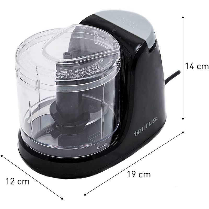 Procesador de Alimentos Mini  de alta potencia Taurus CEPHEUS color Negro