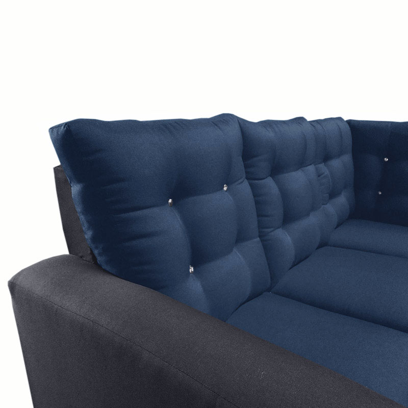 Sala Holanda Lino Azul y Gris Oxford Maderian // ENTREGA A CDMX Y ZONA METROPOLITANA.