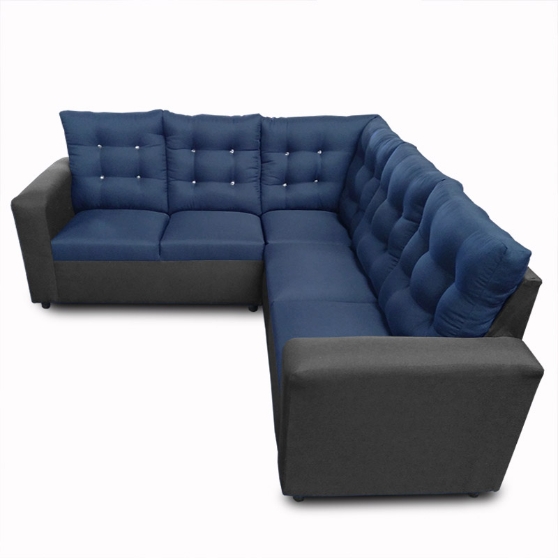 Sala Holanda Lino Azul y Gris Oxford Maderian // ENTREGA A CDMX Y ZONA METROPOLITANA.