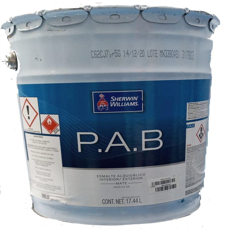 Cubeta de esmalte alquidálico ULTRA LAVABLE PAB SHERWIN WILLIAMS