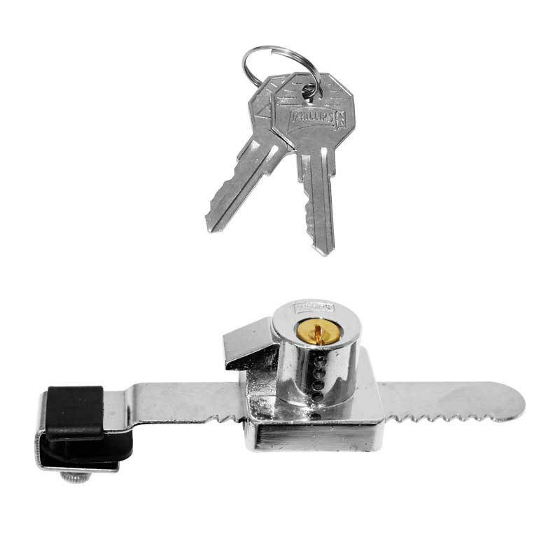 Cerradura Para Vitrina de Cristal Phillips Cromo