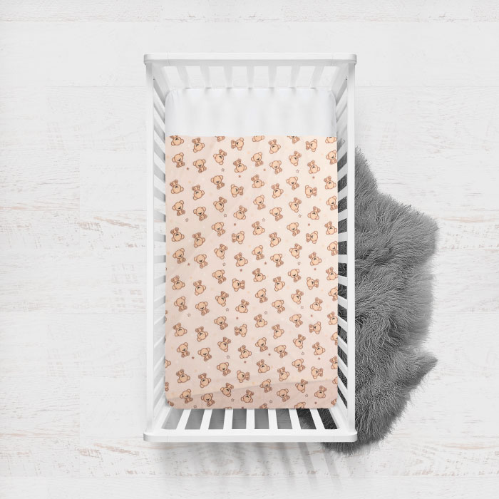 Sábanas de camiseta para Cama- Cuna Teddy bear