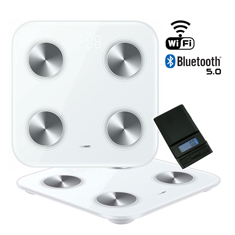 Báscula inteligente de grasa corporal HUAWEI Scale 3 10-Conexiones Wi-Fi y Bluetooth + Bascula Digital De Bolsillo