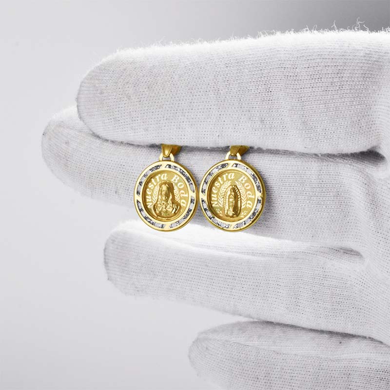 Medallas Nuestra Boda  VAROURO  Oro 10k + Cadena De Regalo