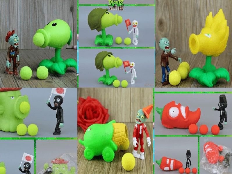  Paquete 6 Figuras Plantas Vs Zombies