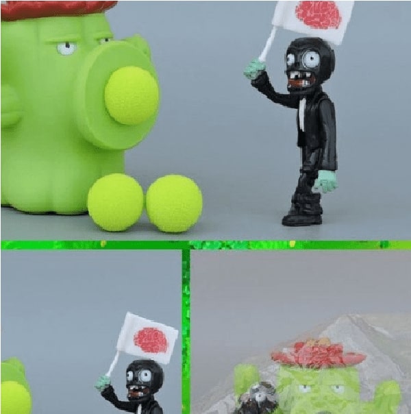  Paquete 6 Figuras Plantas Vs Zombies