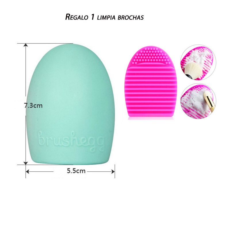 Set De 32 Brochas Maquillaje color Madera Profesional De Ojos + 1 Regalo Limpia Brochas