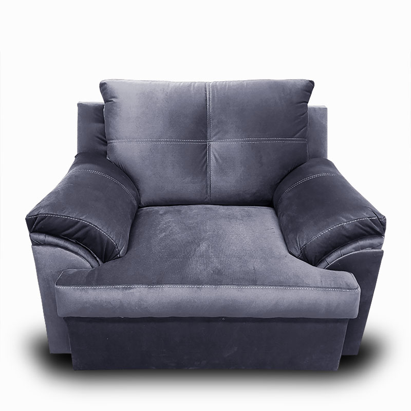 Sala Denver 3-2-1 Sofa, Love Seat y Sillon Tela Terciopelo Gris Plomo Maderian//ENTREGA A CDMX Y ZONA METROPOLITANA.