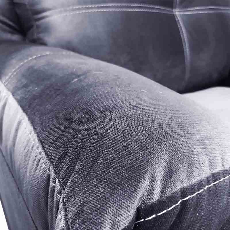 Sala Denver 3-2-1 Sofa, Love Seat y Sillon Tela Terciopelo Gris Plomo Maderian//ENTREGA A CDMX Y ZONA METROPOLITANA.