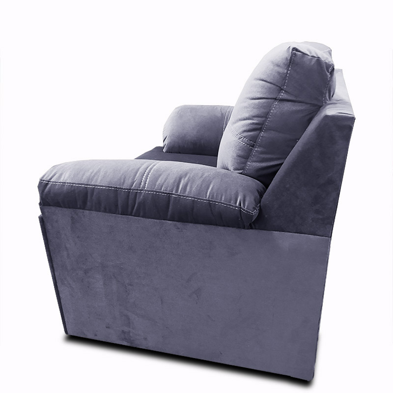 Sala Denver 3-2-1 Sofa, Love Seat y Sillon Tela Terciopelo Gris Plomo Maderian//ENTREGA A CDMX Y ZONA METROPOLITANA.