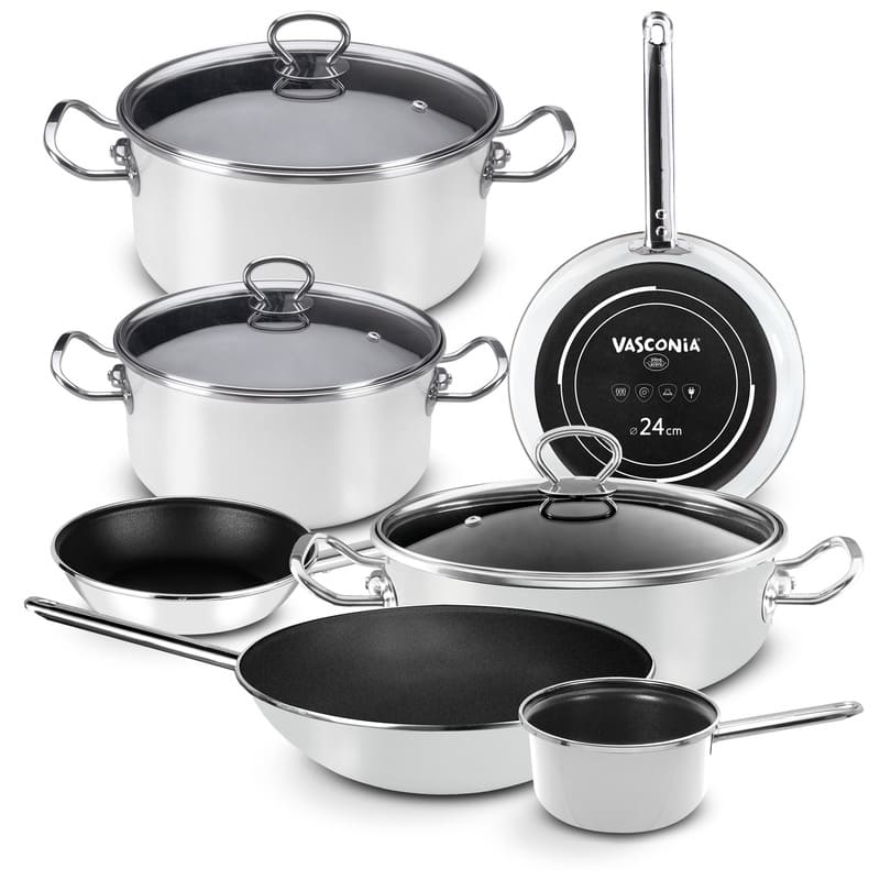 Batería de Cocina de 10 piezas Vasconia Elegance Pearl de