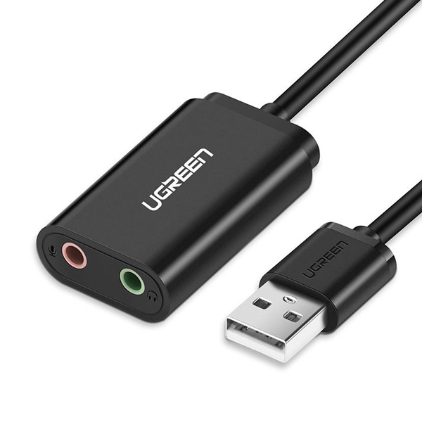 Adaptador de Sonido UGREEN USB-A Macho a Aux 3.5 mm Plug and Play 30724