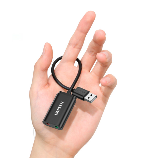 Adaptador de Sonido UGREEN USB-A Macho a Aux 3.5 mm Plug and Play 30724