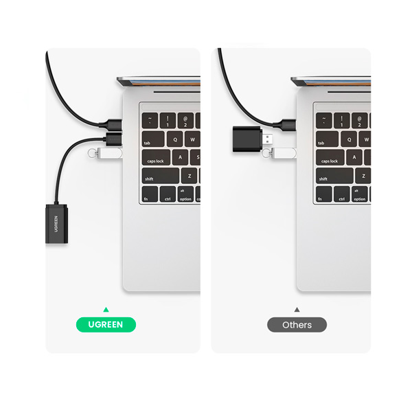 Adaptador de Sonido UGREEN USB-A Macho a Aux 3.5 mm Plug and Play 30724