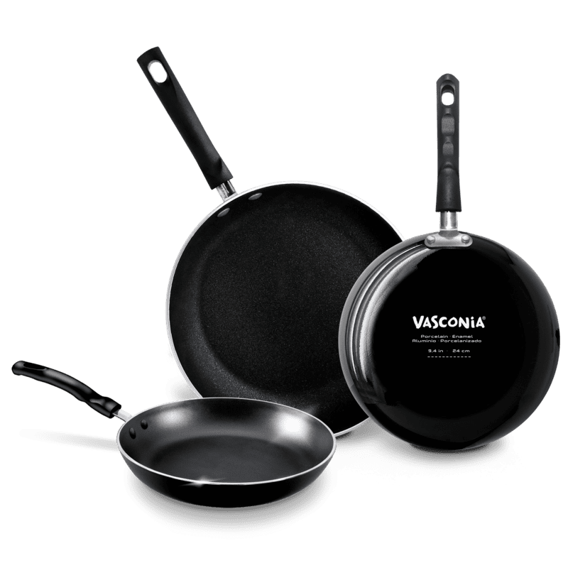 3Pack de Sartenes Vasconia Master de Aluminio porcelanizado con Antiadherente Moonscape