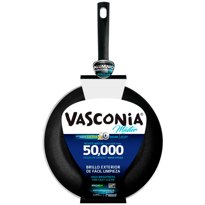 3Pack de Sartenes Vasconia Master de Aluminio porcelanizado con Antiadherente Moonscape