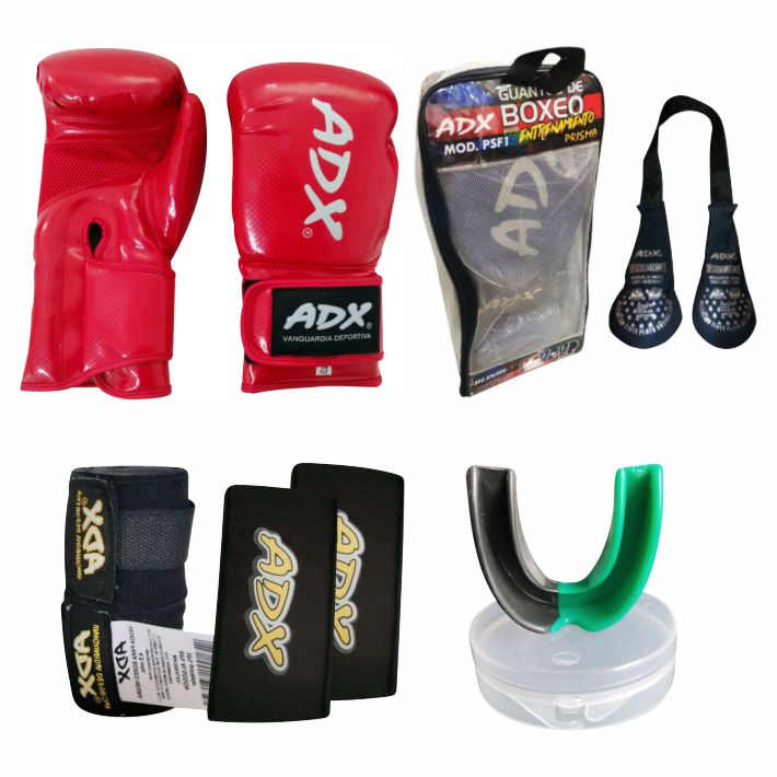 Guantes Para Entrenamiento Adx Guantes De Boxeo +Complementos Mod P2