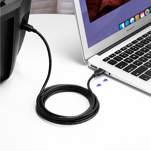 Cable para Impresora UGREEN USB 2.0 AM a BM de 1.5 metros 10350