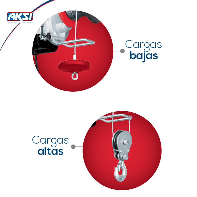 Polipasto electrico Aksi Cap. 200/400 kgs INDUSTRIAL