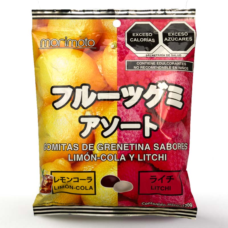Gomitas Morimoto Limón-Cola y Lintchi 120G.