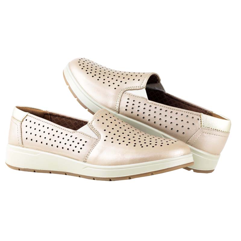 ZAPATO ESTILO MOCASIN FLEXI DAMA 103601 BEIGE MARCA ORIGINAL