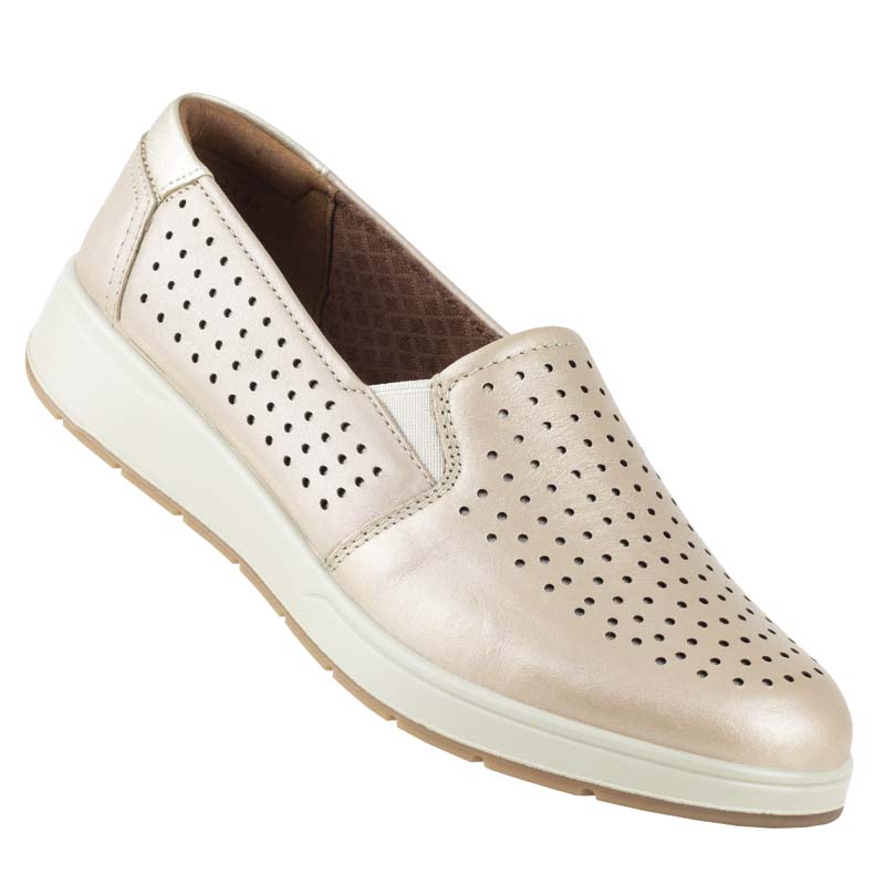 ZAPATO ESTILO MOCASIN FLEXI DAMA 103601 BEIGE MARCA ORIGINAL