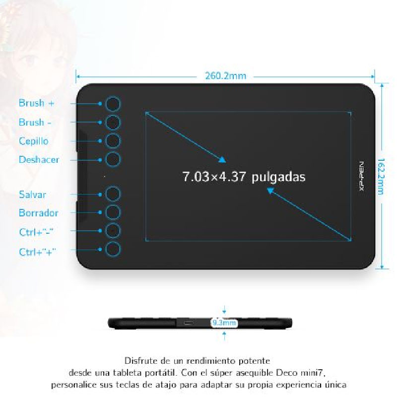 Tableta Grafica Digitalizadora Xp-Pen Deco Mini 7