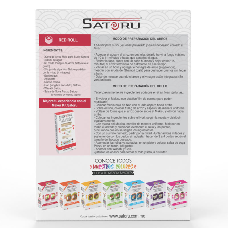 Arroz Para Sushi Rojo 300 grs. SATORU