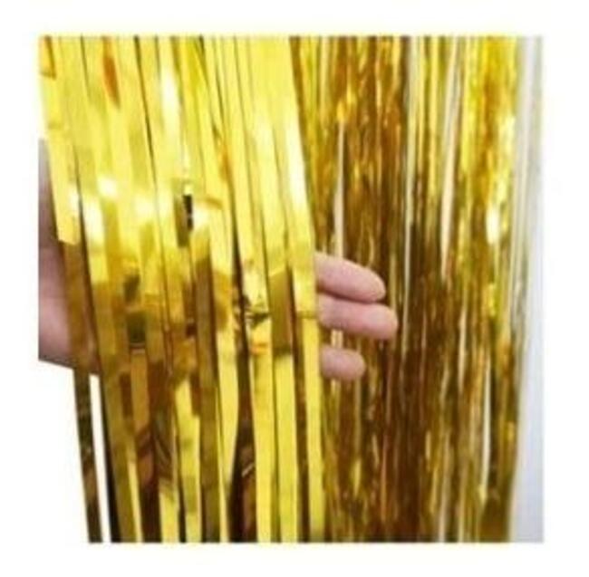 Cortina Metálica Para Fiesta Dorada 