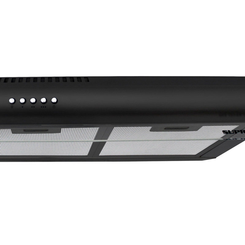 Campana extractora para cocina de 80cm SUPRA CB-80-BLACK en acero inoxidable color negro 