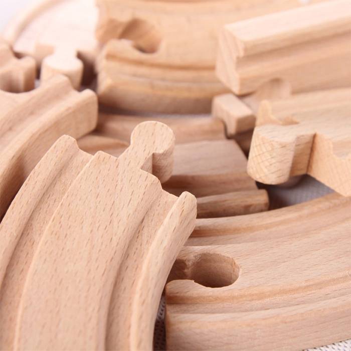 Juguete Didáctico Educativo Pista Ferrocarril & Tren De Madera 108 piezas