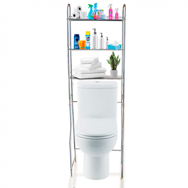 Organizador estante para baño 3 niveles acero inoxidable