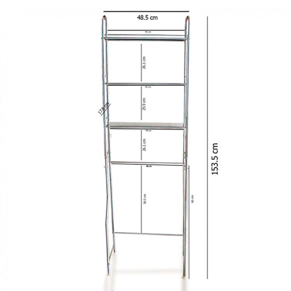 Organizador estante para baño 3 niveles acero inoxidable