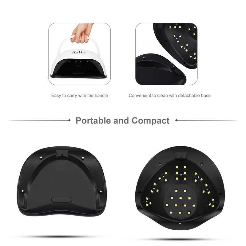 Lampara secador  de uñas SUN 5 X secador de uñas profesional,curado de uñas lampara led uv