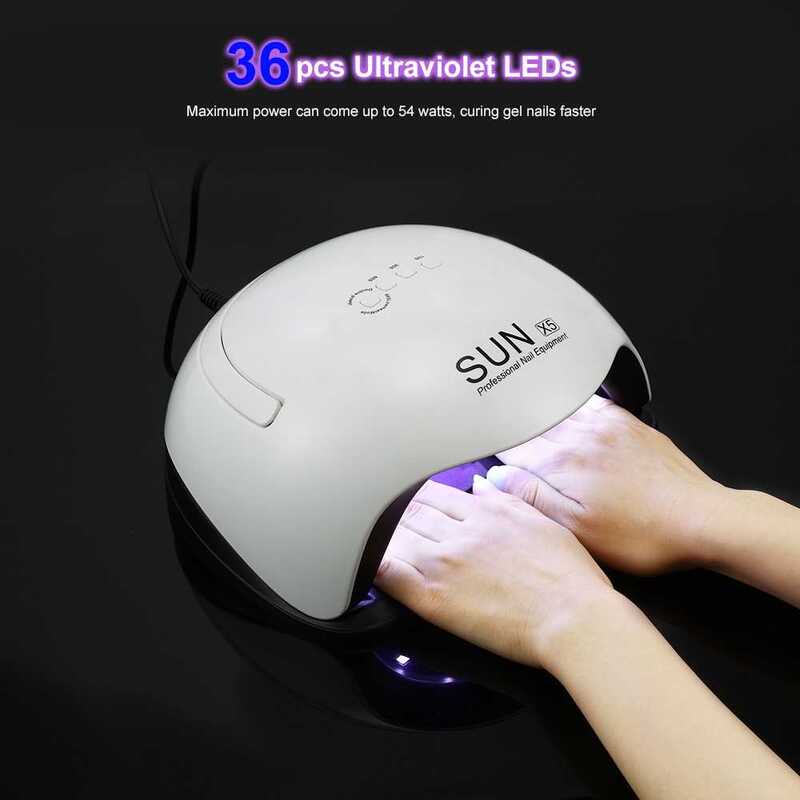 Lampara secador  de uñas SUN 5 X secador de uñas profesional,curado de uñas lampara led uv